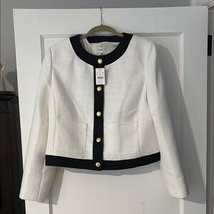 J. Crew White and Black Blazer